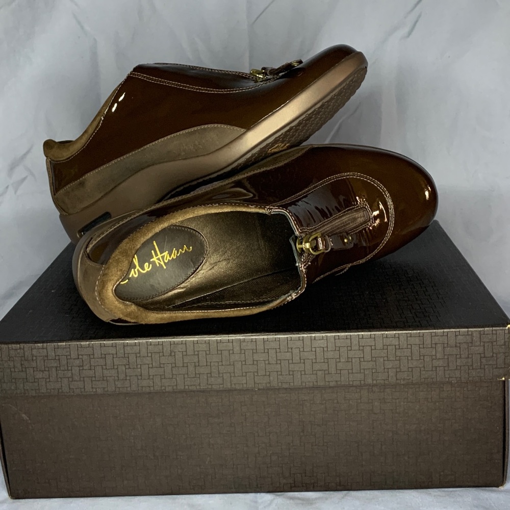 Brown Cole Haan Air Luna Waterproof Slip-Ons